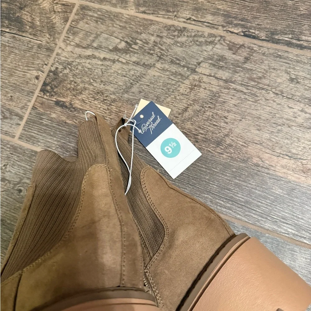 a new day Chestnut Suede Platform Chelsea Booties